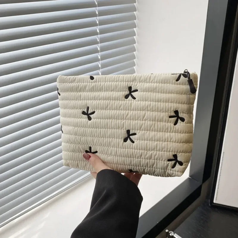 Embroidery Bag - Niedliche Kosmetiktasche mit Reißverschluss, große Kapazität,