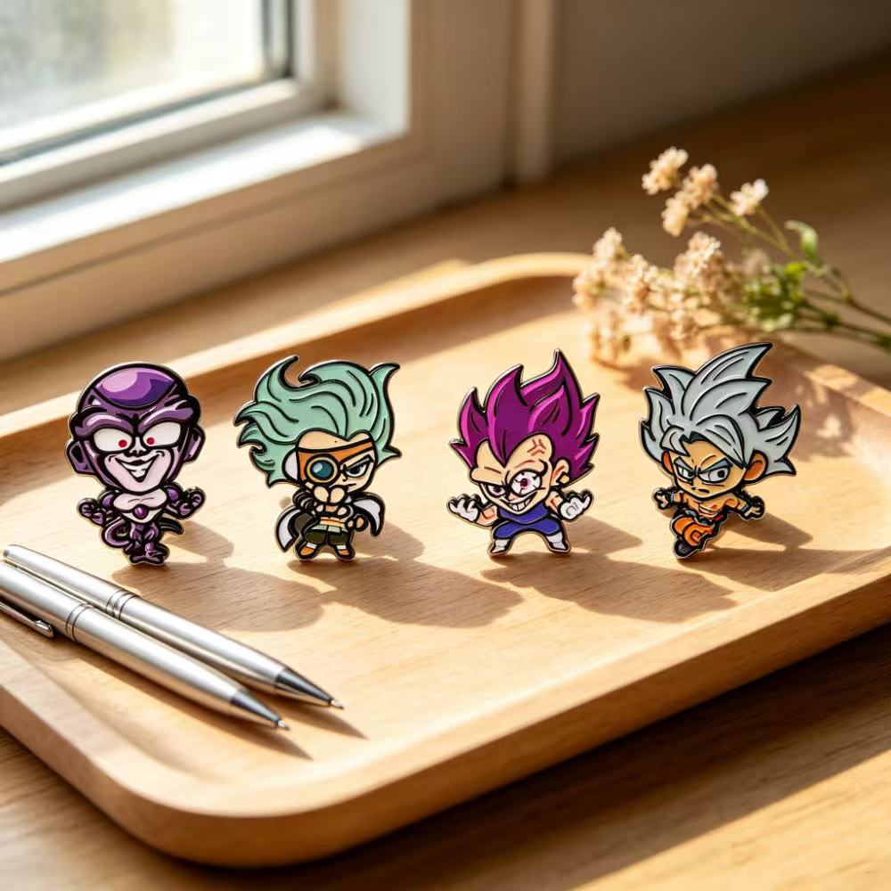 Embroidery Reddit - 4 Stück Chibi-Anime-Krieger-Emaille-Anstecknadeln, bunte Cartoon-Broschen, Accessoires