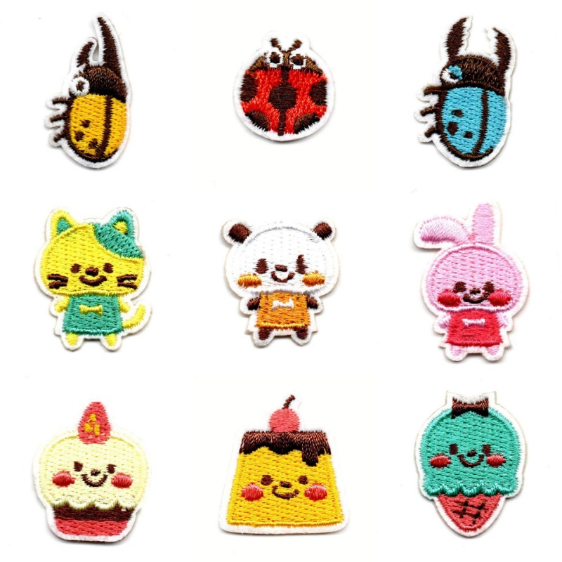 Embroidery Lady Bug - 50 teile/los Stick-on Anime Stickerei Patch