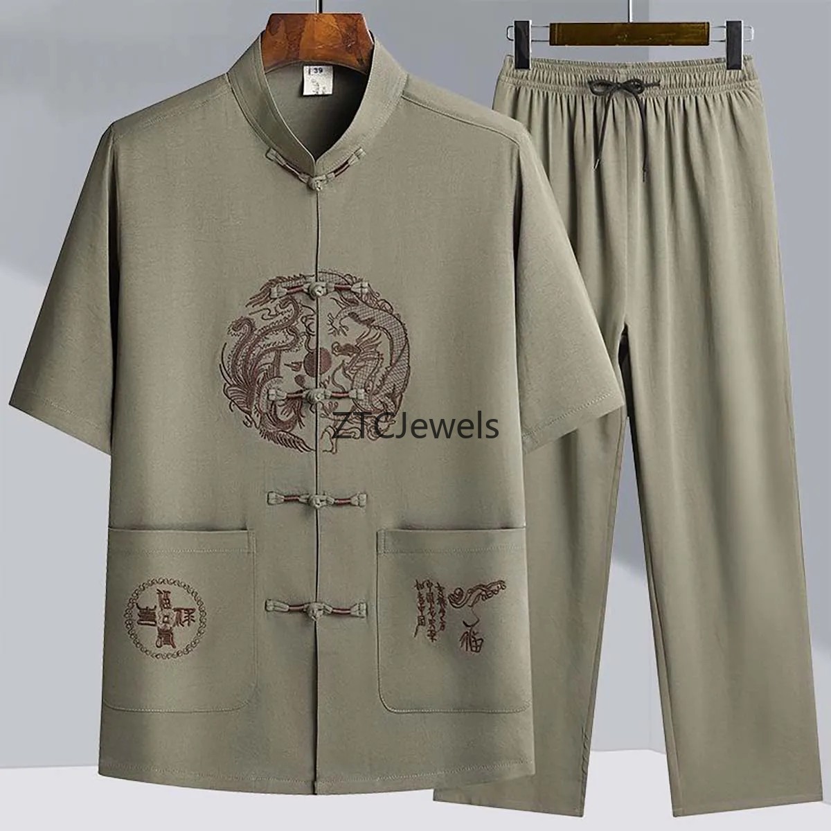 Traditioneller chinesischer Ku – Embroidery Cotton Shirt Bewertung und Preis