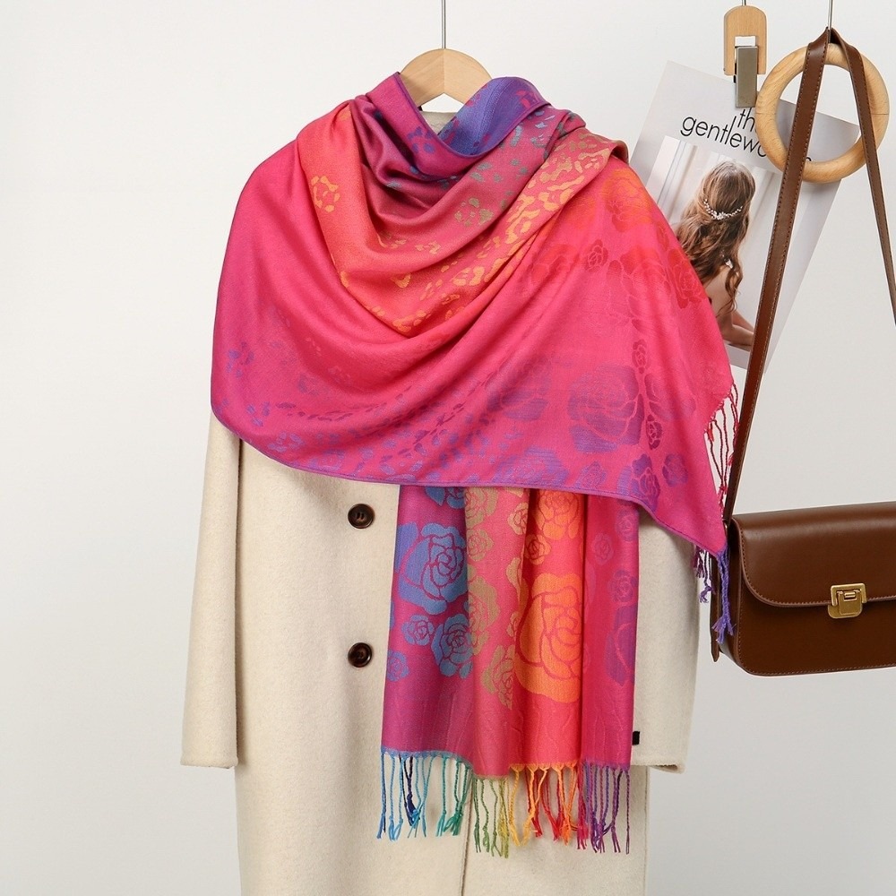 Retro-Hijab-Schal mit Rosen-St – Embroidery Rose Bewertung und Preis